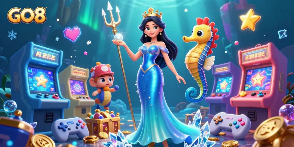 Engage with the mesmerizing GO8 casino world, featuring vibrant games and undersea treasures.