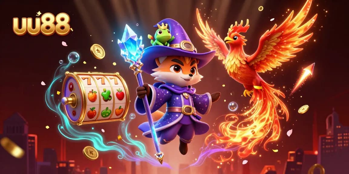 Experience thrilling gameplay at uu88 with vibrant slot action featuring exciting characters and festive elements.