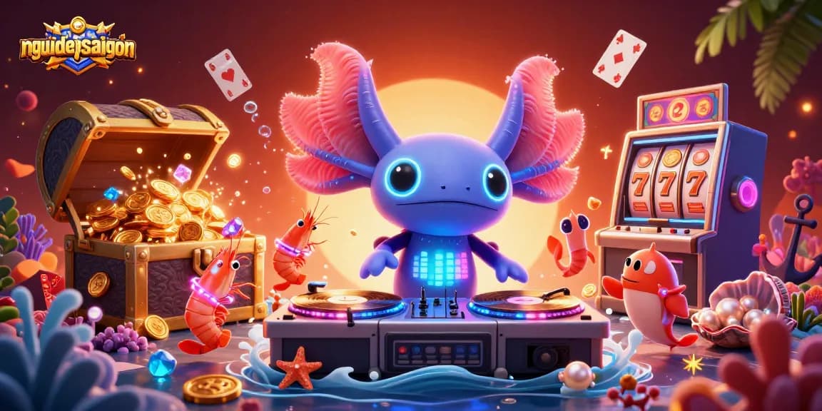 Experience thrilling gaming at nguoidepsaigon with vibrant slots and an energetic underwater scene.