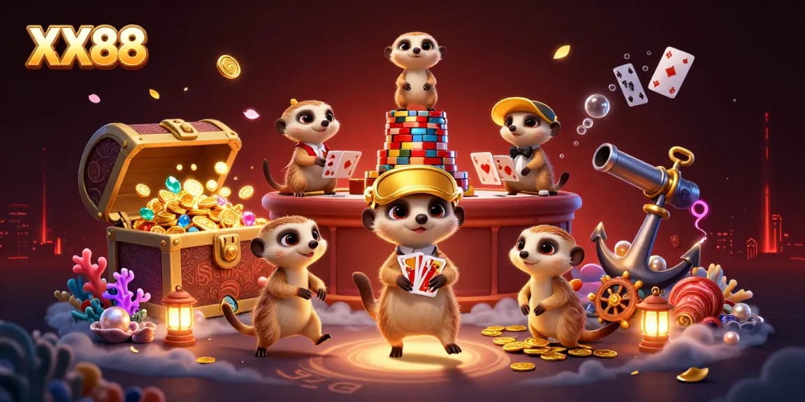 Enter the thrilling world of XX88 with a vibrant casino operation run by meerkats.