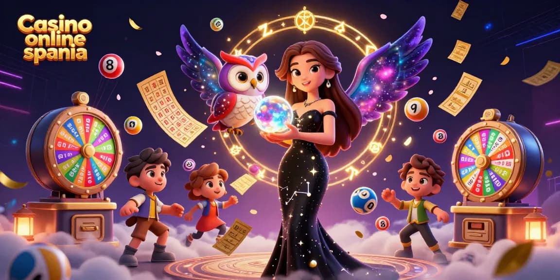 Experience the thrill of winning at Casino online spania with vibrant lottery balls and dynamic casino elements.
