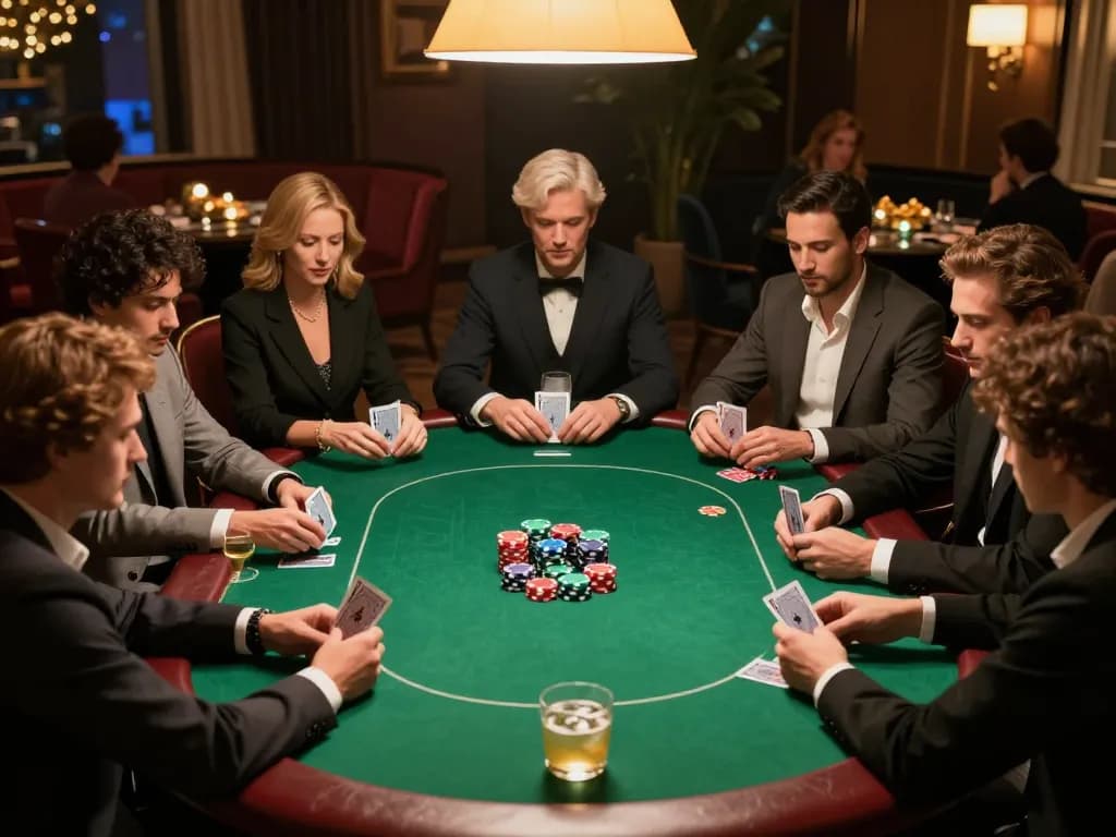 Players engage in an intense poker match at MM88, showcasing strategy and camaraderie.