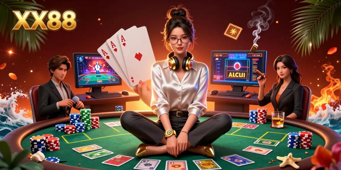 Winning big at XX88's poker tables with remarkable gameplay and vibrant casino atmosphere.