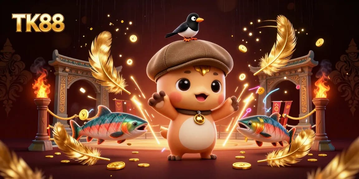 Experience thrilling casino gaming at TK88 with vibrant characters and dynamic elements.
