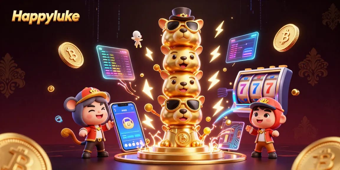 Join the action at Happyluke and experience thrilling slots with vibrant 3D visuals.