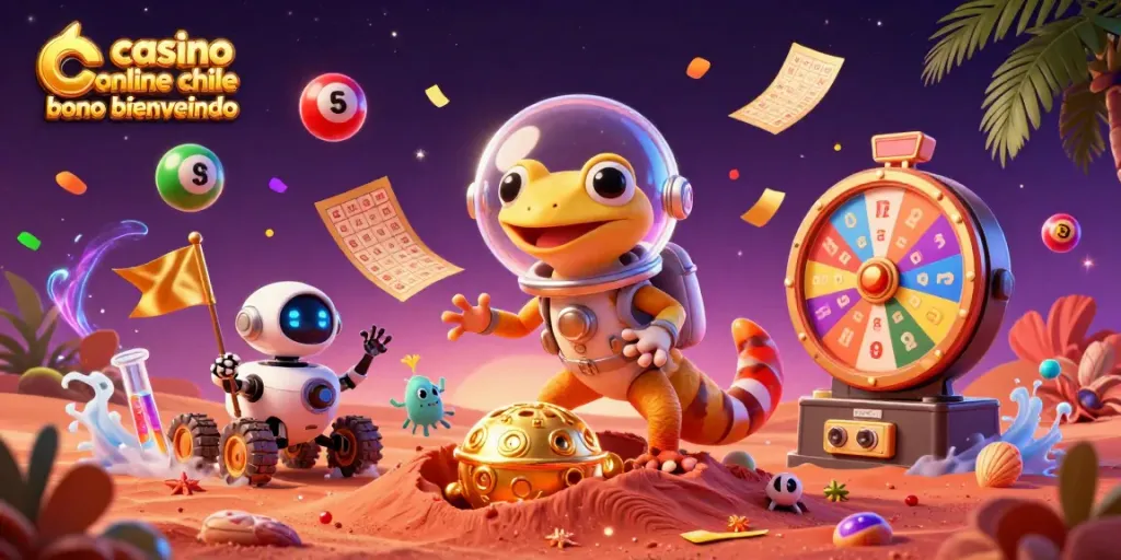 Disfruta del concepto de casino online Chile bono bienvenida con una guía visual vibrante y emocionante.