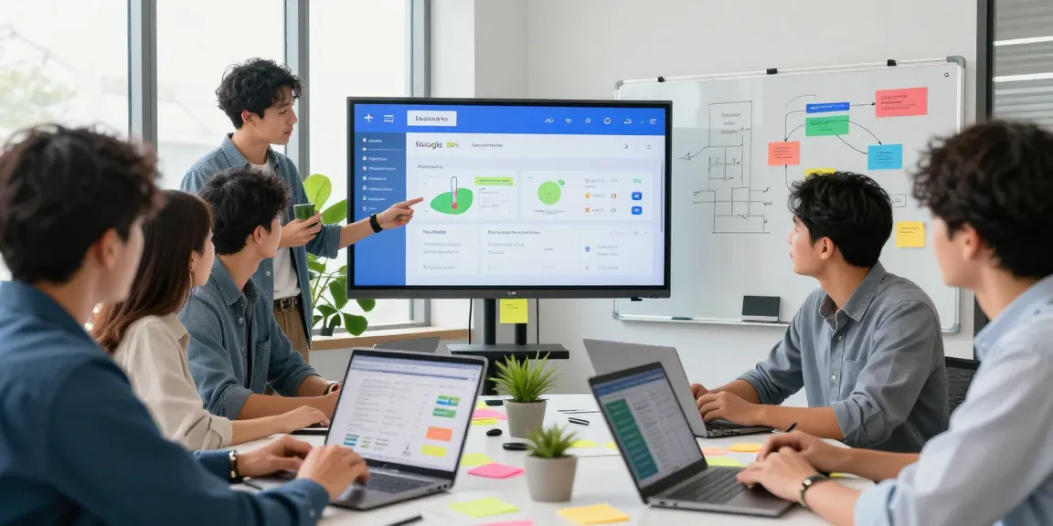 Servicios SEO locales: equipo de marketing colaborando en estrategias de SEO en oficina moderna.