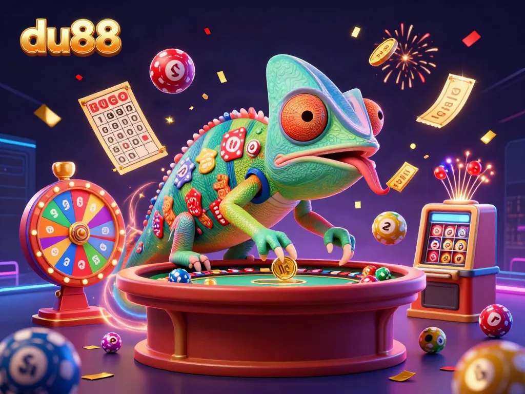 Win big at du88 with a colorful and vibrant casino scene full of excitement and joyful celebrations!