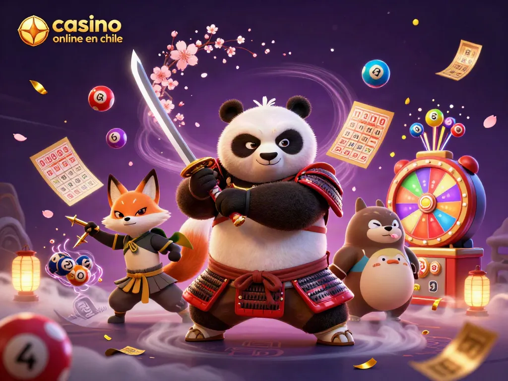 Disfruta de la experiencia de un casino online en Chile con samuráis y elementos vibrantes de juego.