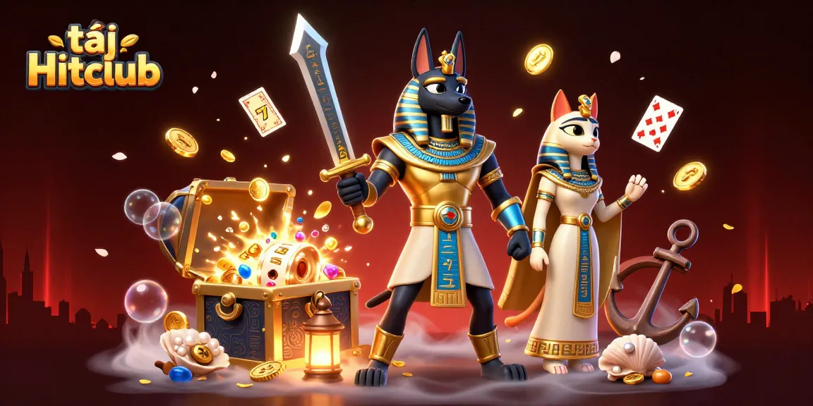 Experience the thrill of playing at tải Hitclub with 3D illustrated characters and vibrant casino elements.