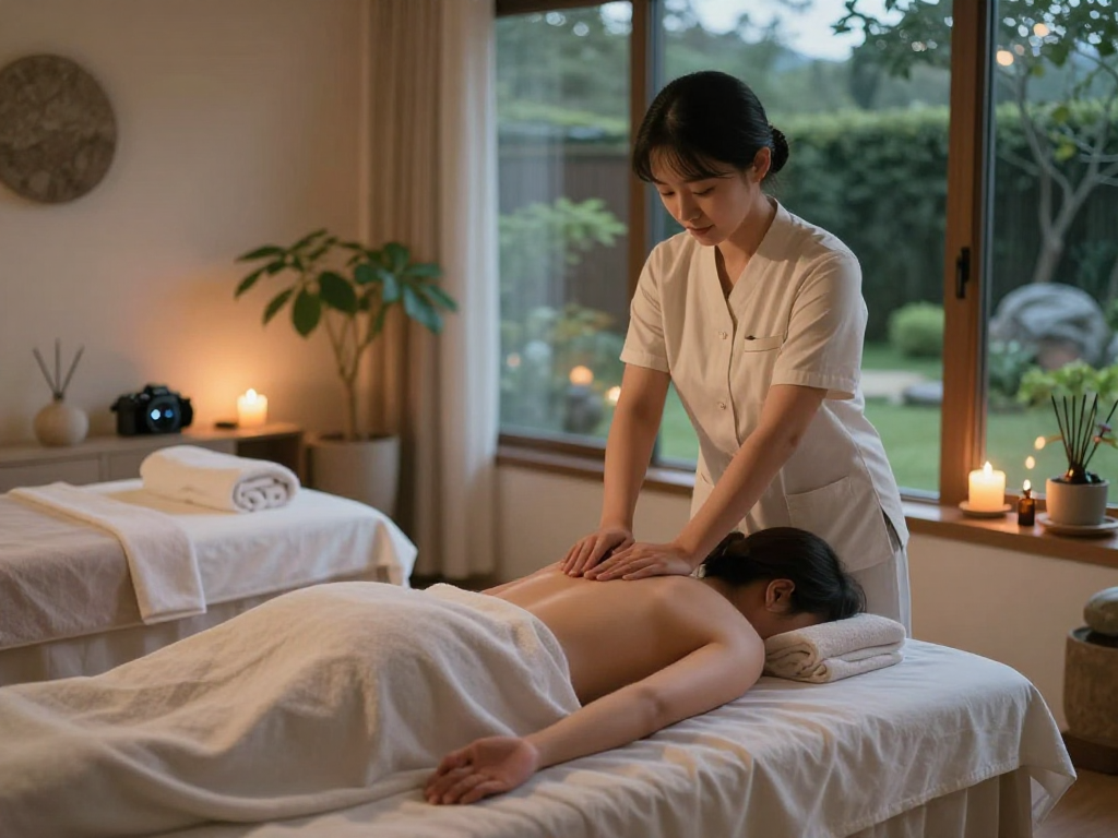 Experience the soothing 의정부출장마사지 in a tranquil wellness setting with calming decor and natural light.