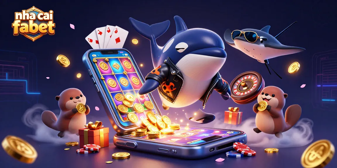 Experience the excitement of nha cai fabet with a vibrant 3D casino scene featuring animated gambling action.