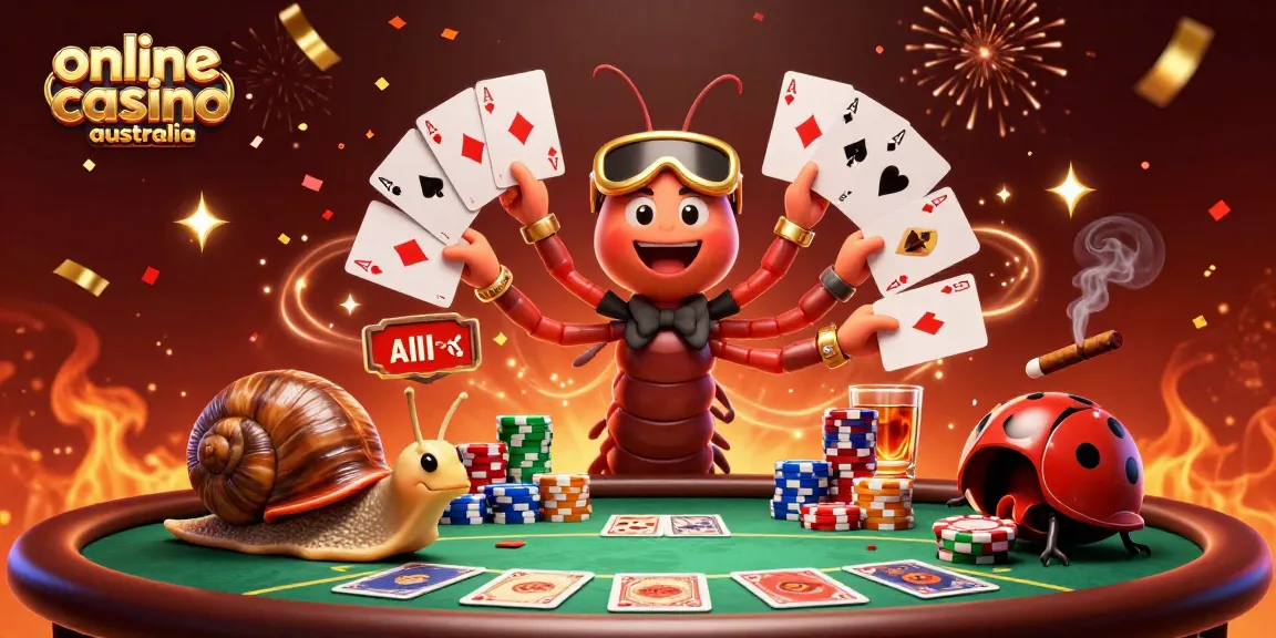 Experience excitement at an online casino Australia with colorful game elements and animated characters.