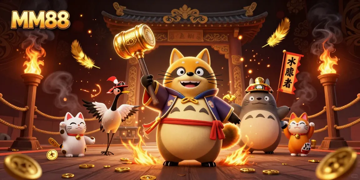 MM88 players enjoy dynamic betting action with vibrant casino elements in a festive setting.