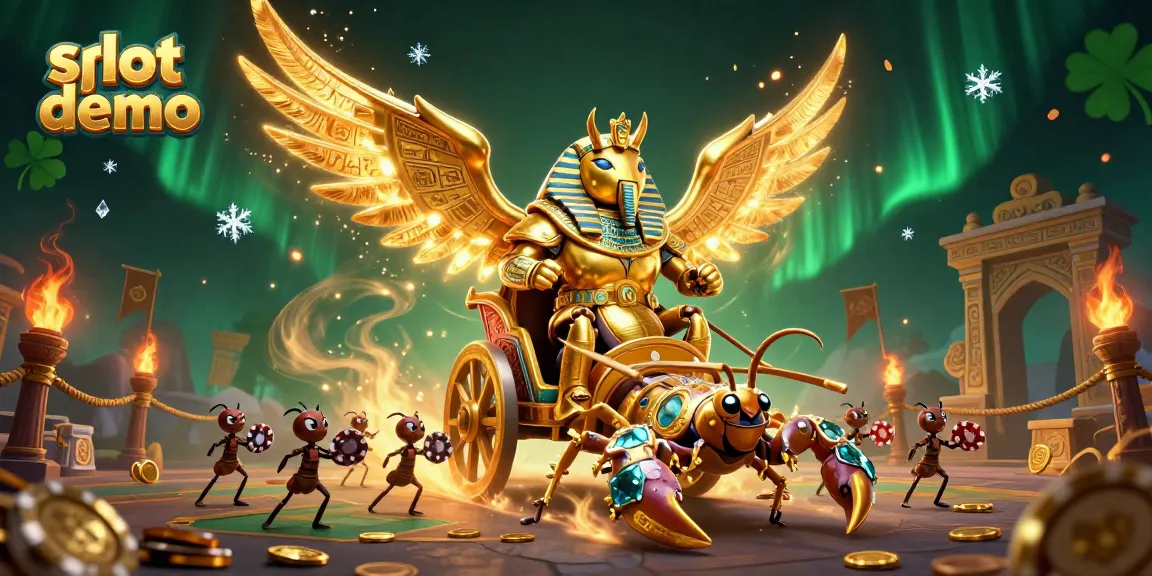 Bermain slot demo di IndoJayaPoker dengan chariot bertema kasino dan karakter menarik.